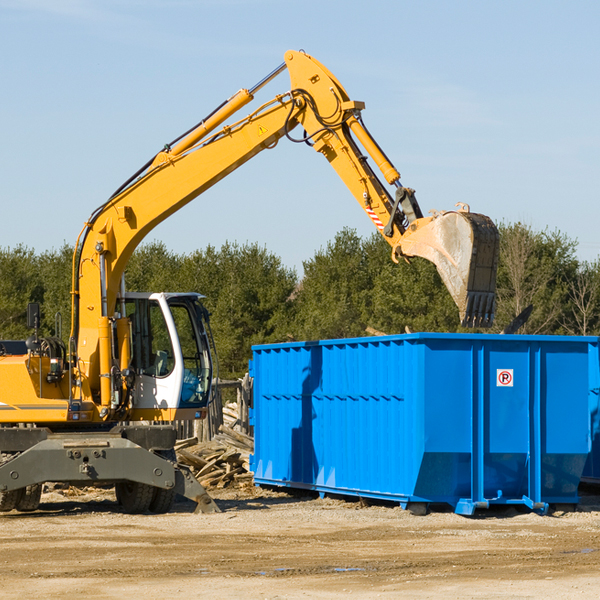 what happens if the residential dumpster is damaged or stolen during rental in Admire